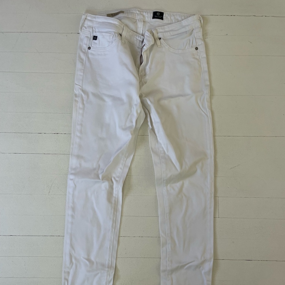 AG White Skinny Jean, Size 27